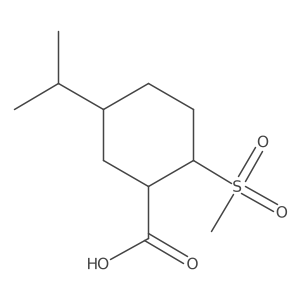 2-Methanesulfonyl-5-(propan-2-yl)cyclohexane-1-carboxylic acid Structure