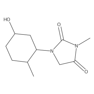 1-(5-Hydroxy-2-methylcyclohexyl)-3-methylimidazolidine-2,4-dione结构式