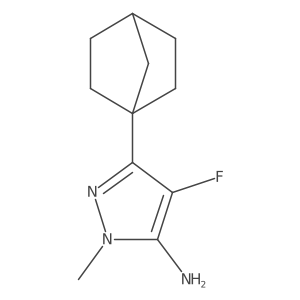 3-{bicyclo[2.2.1]heptan-1-yl}-4-fluoro-1-methyl-1H-pyrazol-5-amine结构式