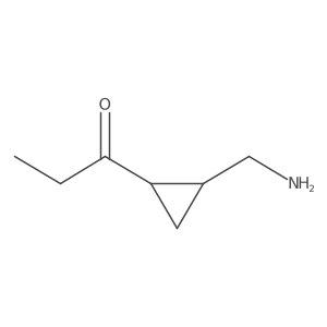 1-[2-(Aminomethyl)cyclopropyl]propan-1-one Structure
