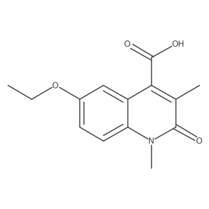 6-Ethoxy-1,3-dimethyl-2-oxo-1,2-dihydroquinoline-4-carboxylic acid结构式