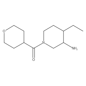 4-Ethyl-1-(oxane-4-carbonyl)piperidin-3-amine Structure