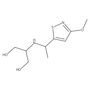 2-{[1-(3-Methoxy-1,2-thiazol-5-yl)ethyl]amino}propane-1,3-diol结构式