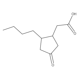 2-(2-Butyl-4-oxocyclopentyl)acetic acid结构式