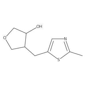 4-[(2-Methyl-1,3-thiazol-5-yl)methyl]oxolan-3-ol Structure