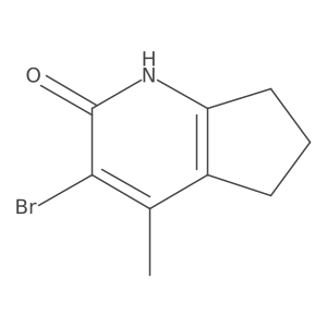 3-bromo-4-methyl-1H,2H,5H,6H,7H-cyclopenta[b]pyridin-2-one结构式