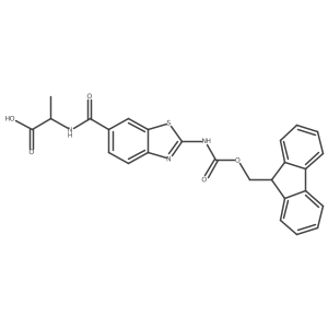 (2S)-2-{[2-({[(9H-fluoren-9-yl)methoxy]carbonyl}amino)-1,3-benzothiazol-6-yl]formamido}propanoic acid结构式