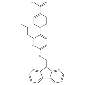 1-[(2R)-2-({[(9H-fluoren-9-yl)methoxy]carbonyl}amino)pentanoyl]-1,2,3,6-tetrahydropyridine-4-carboxylic acid Structure