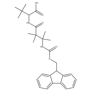 2-[3-({[(9H-fluoren-9-yl)methoxy]carbonyl}amino)-2,2,3-trimethylbutanamido]-3,3-dimethylbutanoic acid结构式