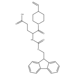 5-(4-ethenylpiperidin-1-yl)-4-({[(9H-fluoren-9-yl)methoxy]carbonyl}amino)-5-oxopentanoic acid结构式