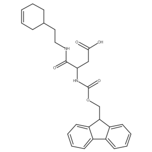 3-{[2-(cyclohex-3-en-1-yl)ethyl]carbamoyl}-3-({[(9H-fluoren-9-yl)methoxy]carbonyl}amino)propanoic acid结构式