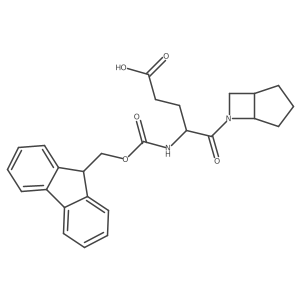 5-{6-azabicyclo[3.2.0]heptan-6-yl}-4-({[(9H-fluoren-9-yl)methoxy]carbonyl}amino)-5-oxopentanoic acid结构式