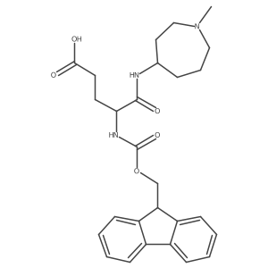 4-({[(9H-fluoren-9-yl)methoxy]carbonyl}amino)-4-[(1-methylazepan-4-yl)carbamoyl]butanoic acid结构式