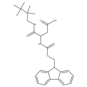 3-({[(9H-fluoren-9-yl)methoxy]carbonyl}amino)-3-[(2,2,3,3-tetramethylbutyl)carbamoyl]propanoic acid结构式