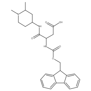3-[(1,2-dimethylpiperidin-4-yl)carbamoyl]-3-({[(9H-fluoren-9-yl)methoxy]carbonyl}amino)propanoic acid Structure