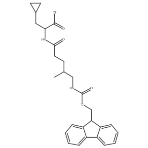 3-cyclopropyl-2-[5-({[(9H-fluoren-9-yl)methoxy]carbonyl}amino)-4-methylpentanamido]propanoic acid Structure