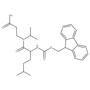3-[2-({[(9H-fluoren-9-yl)methoxy]carbonyl}amino)-5-methyl-N-(propan-2-yl)hexanamido]propanoic acid Structure