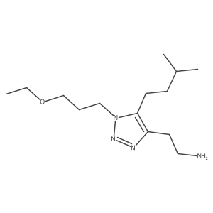 2-[1-(3-ethoxypropyl)-5-(3-methylbutyl)-1H-1,2,3-triazol-4-yl]ethan-1-amine结构式