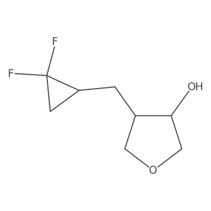 4-[(2,2-Difluorocyclopropyl)methyl]oxolan-3-ol Structure