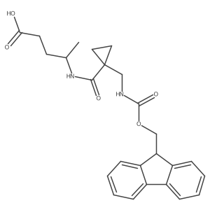 4-({1-[({[(9H-fluoren-9-yl)methoxy]carbonyl}amino)methyl]cyclopropyl}formamido)pentanoic acid Structure