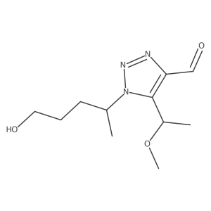 1-(5-hydroxypentan-2-yl)-5-(1-methoxyethyl)-1H-1,2,3-triazole-4-carbaldehyde结构式