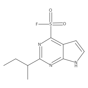 2-(butan-2-yl)-7H-pyrrolo[2,3-d]pyrimidine-4-sulfonyl fluoride结构式