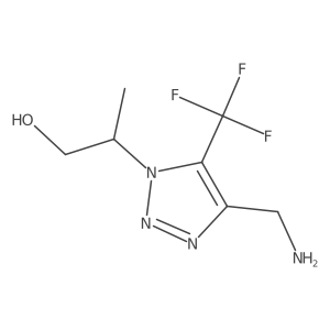 2-[4-(aminomethyl)-5-(trifluoromethyl)-1H-1,2,3-triazol-1-yl]propan-1-ol Structure