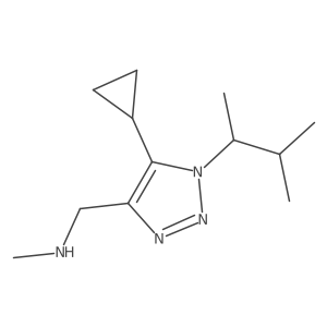 {[5-cyclopropyl-1-(3-methylbutan-2-yl)-1H-1,2,3-triazol-4-yl]methyl}(methyl)amine Structure