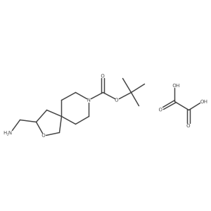 tert-Butyl 3-(aminomethyl)-2-oxa-8-azaspiro[4.5]decane-8-carboxylate oxalate结构式