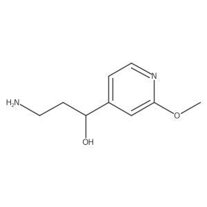 (1S)-3-amino-1-(2-methoxypyridin-4-yl)propan-1-ol结构式