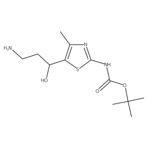 tert-butyl N-{5-[(1R)-3-amino-1-hydroxypropyl]-4-methyl-1,3-thiazol-2-yl}carbamate Structure