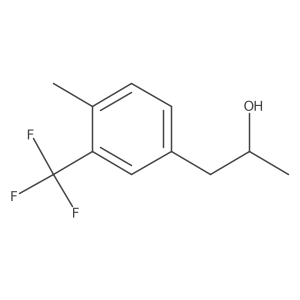 (2R)-1-[4-methyl-3-(trifluoromethyl)phenyl]propan-2-ol结构式