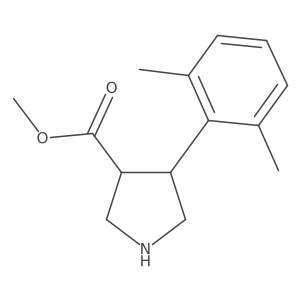rac-methyl (3R,4S)-4-(2,6-dimethylphenyl)pyrrolidine-3-carboxylate Structure