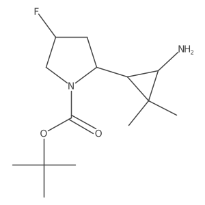 tert-butyl (4S)-2-[(1RS,3SR)-3-amino-2,2-dimethylcyclopropyl]-4-fluoropyrrolidine-1-carboxylate Structure