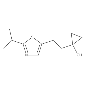 1-{2-[2-(Propan-2-yl)-1,3-thiazol-5-yl]ethyl}cyclopropan-1-ol结构式