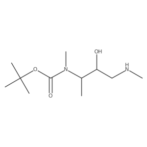 tert-butyl N-[3-hydroxy-4-(methylamino)butan-2-yl]-N-methylcarbamate结构式