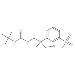 tert-butyl N-[3-amino-2-(3-methanesulfonylphenyl)-2-methylpropyl]carbamate结构式