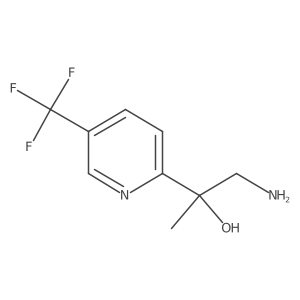 1-Amino-2-[5-(trifluoromethyl)pyridin-2-yl]propan-2-ol结构式