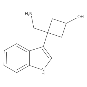 3-(aminomethyl)-3-(1H-indol-3-yl)cyclobutan-1-ol Structure