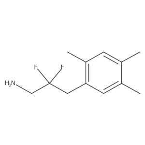 2,2-Difluoro-3-(2,4,5-trimethylphenyl)propan-1-amine结构式