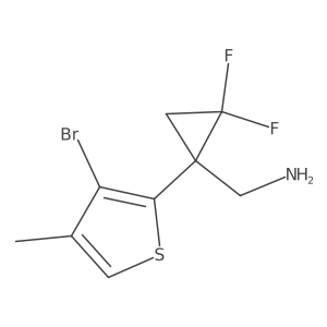 [1-(3-Bromo-4-methylthiophen-2-yl)-2,2-difluorocyclopropyl]methanamine结构式