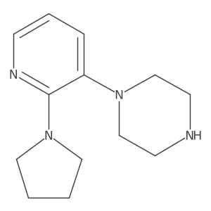 1-[2-(Pyrrolidin-1-yl)pyridin-3-yl]piperazine结构式