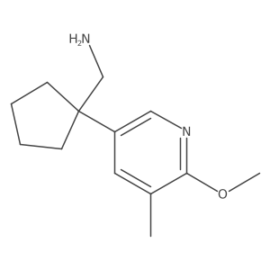 [1-(6-Methoxy-5-methylpyridin-3-yl)cyclopentyl]methanamine Structure