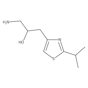 1-Amino-3-[2-(propan-2-yl)-1,3-thiazol-4-yl]propan-2-ol结构式