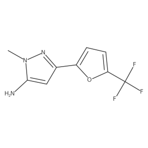 1-methyl-3-[5-(trifluoromethyl)furan-2-yl]-1H-pyrazol-5-amine结构式