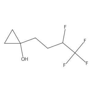 1-(3,4,4,4-Tetrafluorobutyl)cyclopropan-1-ol结构式