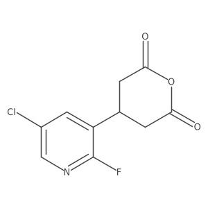 4-(5-Chloro-2-fluoropyridin-3-yl)oxane-2,6-dione Structure