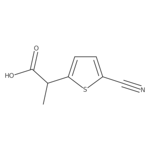 2-(5-Cyanothiophen-2-yl)propanoic acid结构式