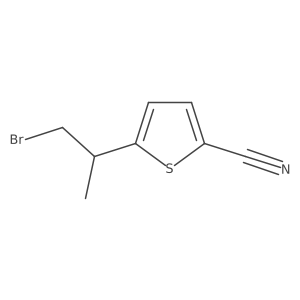 5-(1-Bromopropan-2-yl)thiophene-2-carbonitrile结构式