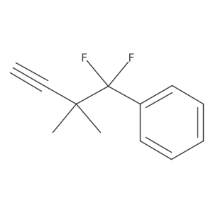 (1,1-Difluoro-2,2-dimethylbut-3-yn-1-yl)benzene结构式